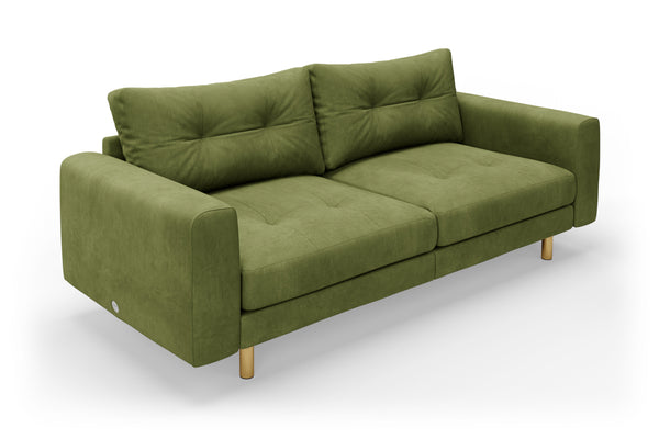 SNUG | The Big Chill 3 Seater Sofa with Blind Button Cushion Set in Olive