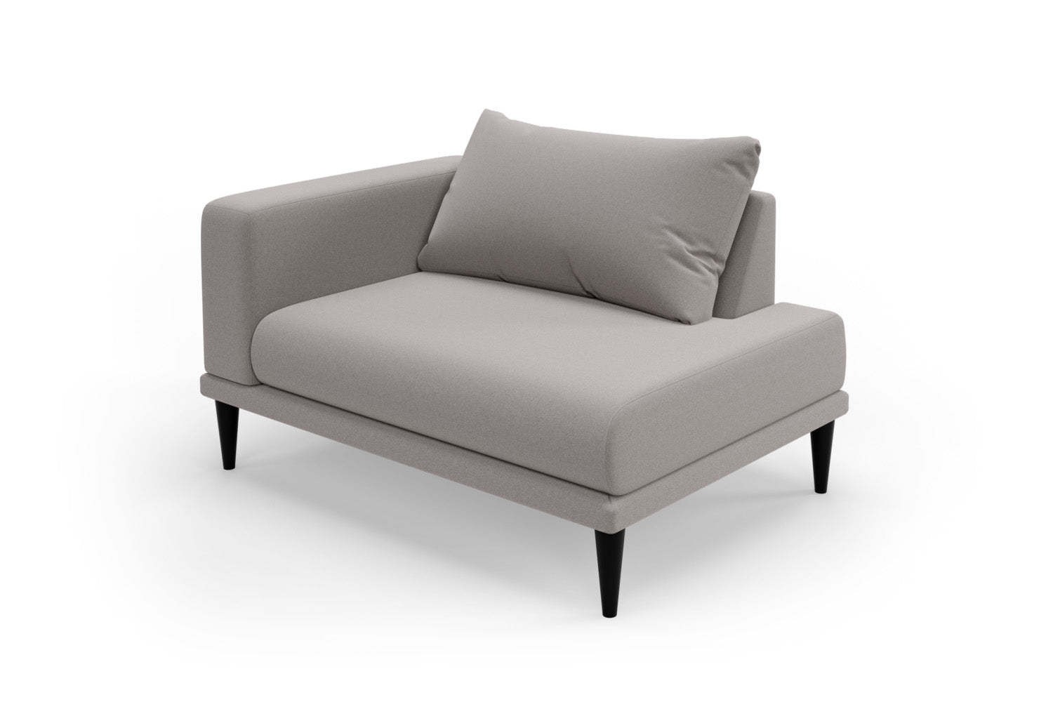 SNUG | The Maverick 1.5 Seater Snuggler Chaise with 1 x Arm in Ash Grey