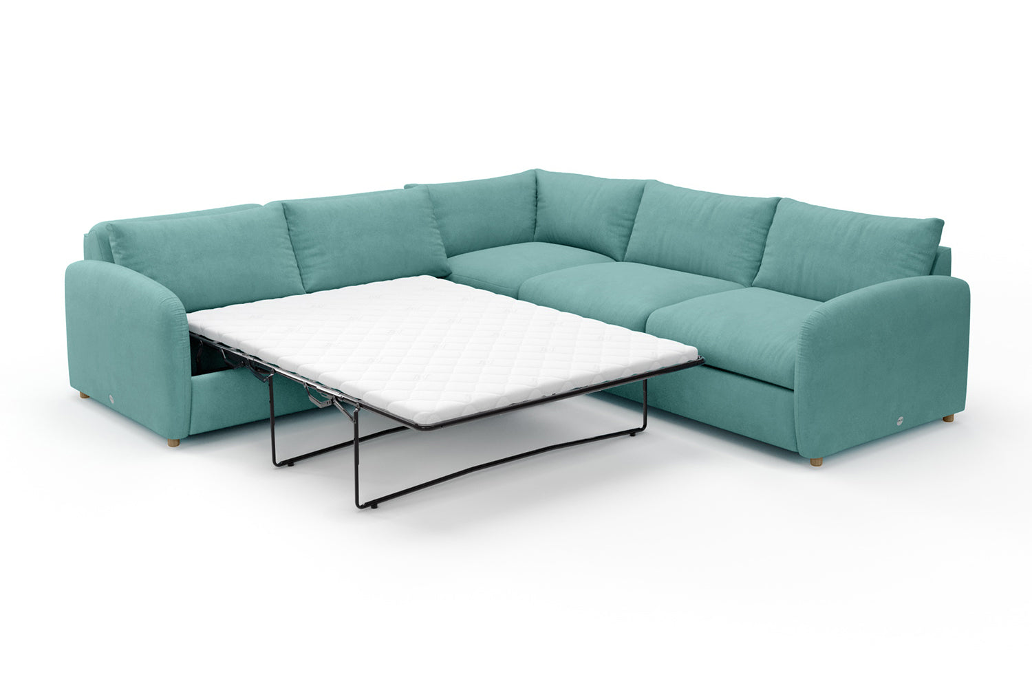 SNUG | The Small Biggie Corner Sofa Bed in Soft Teal