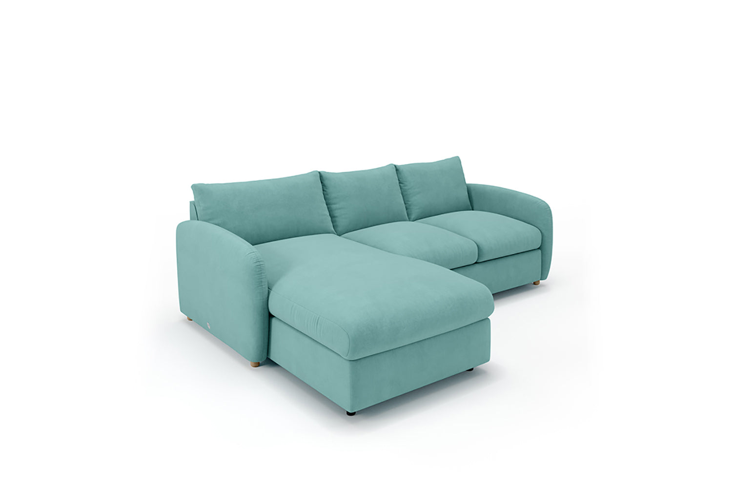 SNUG | The Small Biggie Chaise Corner Sofa in Soft Teal