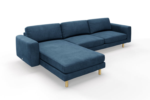 SNUG | The Big Chill Left Hand Chaise Sofa in Blue Steel