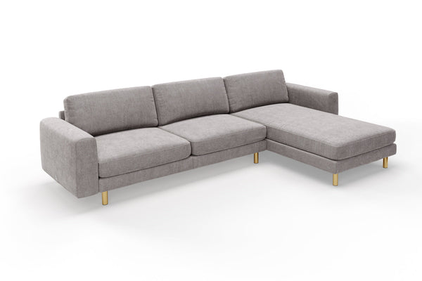 SNUG | The Big Chill Right Hand Chaise Sofa in Mid Grey