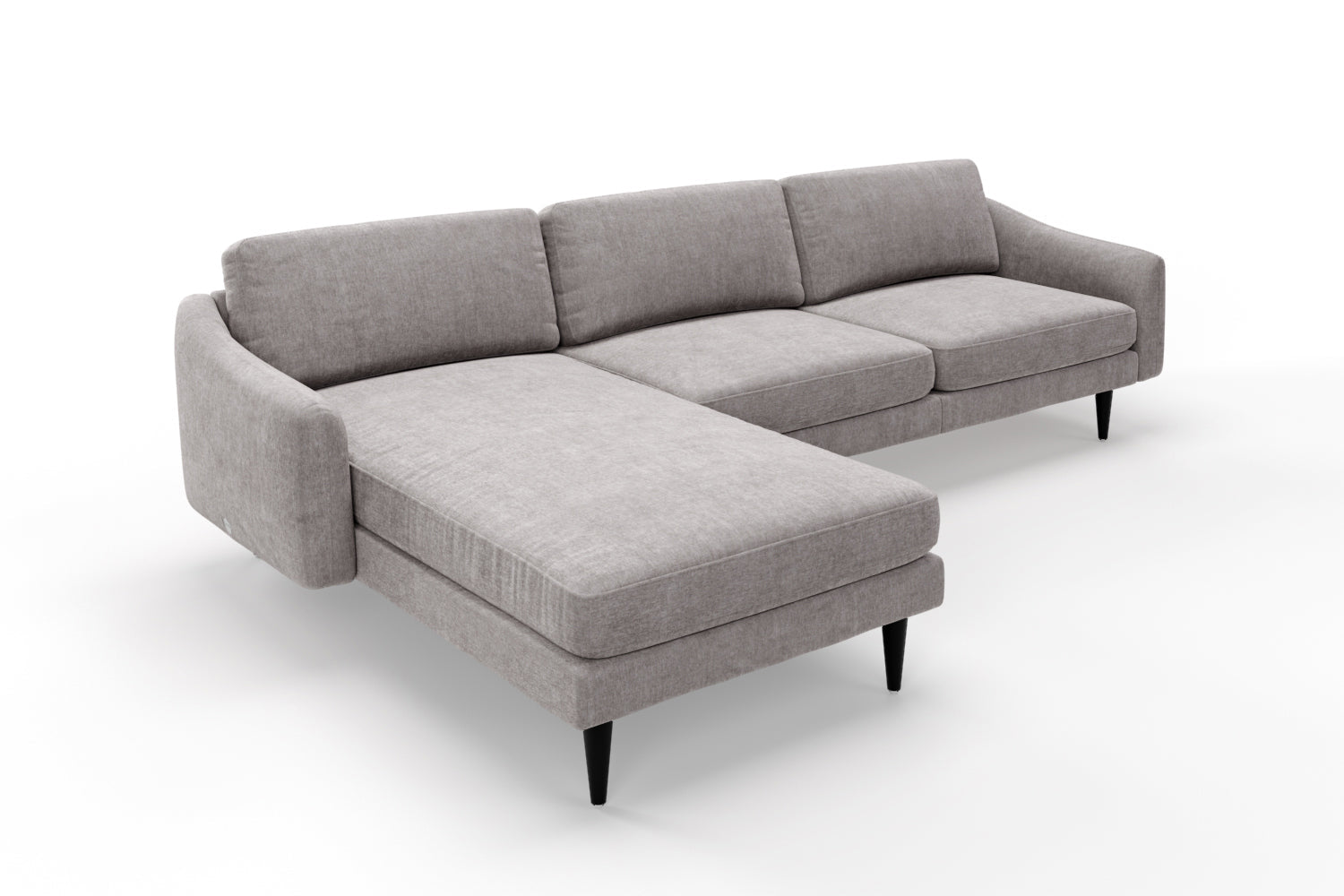 SNUG | The Rebel Left Hand Chaise Sofa in Mid Grey