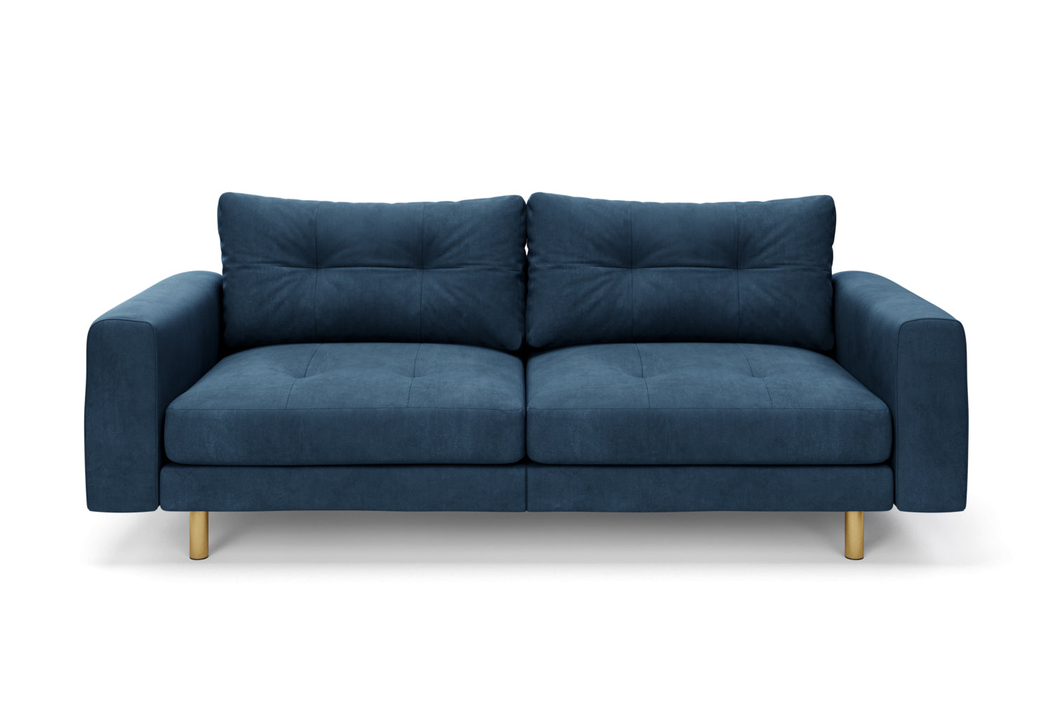 SNUG | The Big Chill 3 Seater Sofa Blind Button Back and Seat Cushions in Blue Steel variant_40613701746736
