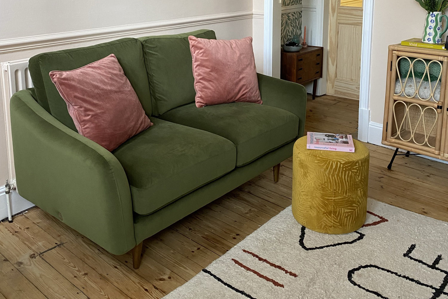 The Rebel - 2 Seater Sofa - Olive