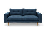 SNUG | The Big Chill 3 Seater Sofa Blind Button Back and Seat Cushions in Blue Steel 